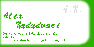 alex nadudvari business card